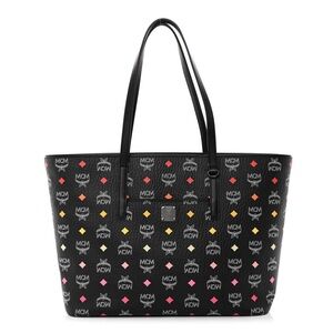MCM Black Spectrum Tote with Multicolor Accents